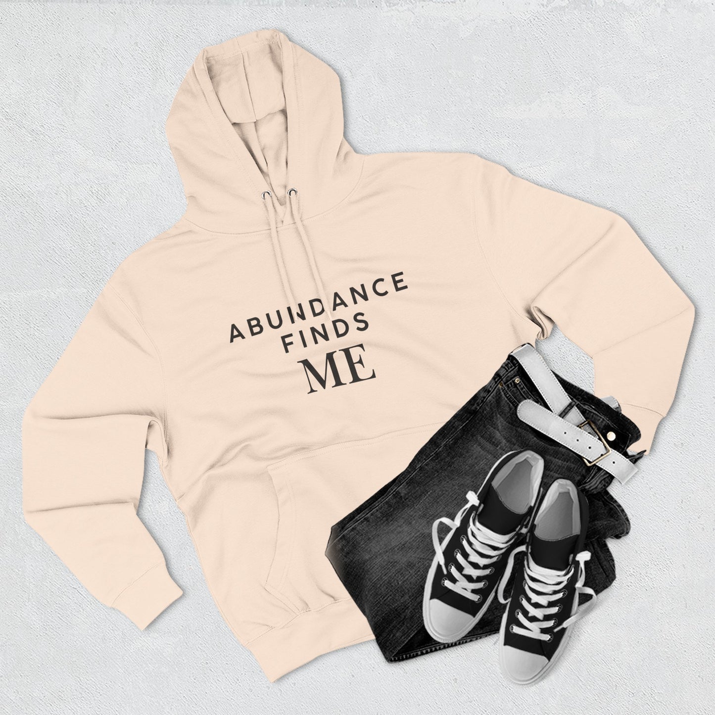 Abundance Finds Me Fleece Hoodie - Cozy Inspirational