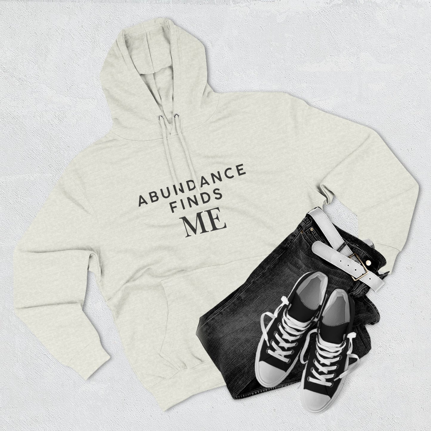 Abundance Finds Me Fleece Hoodie - Cozy Inspirational
