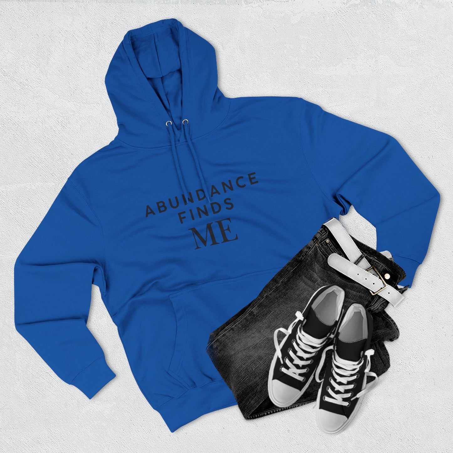 Abundance Finds Me Fleece Hoodie - Cozy Inspirational