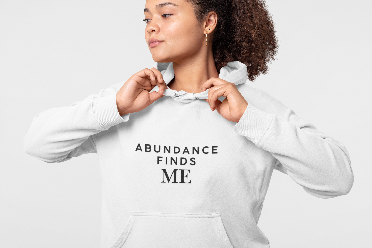 Abundance Finds Me Fleece Hoodie - Cozy Inspirational