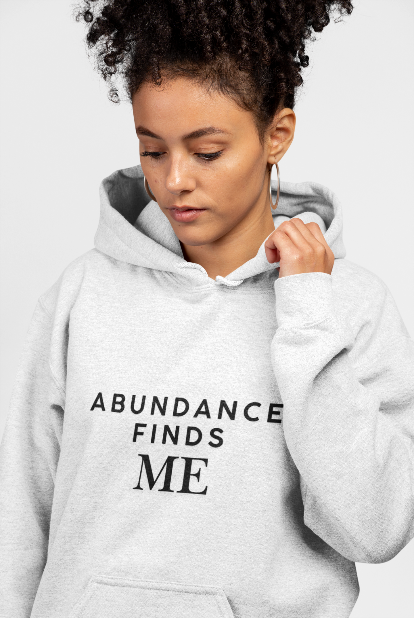 Abundance Finds Me Fleece Hoodie - Cozy Inspirational
