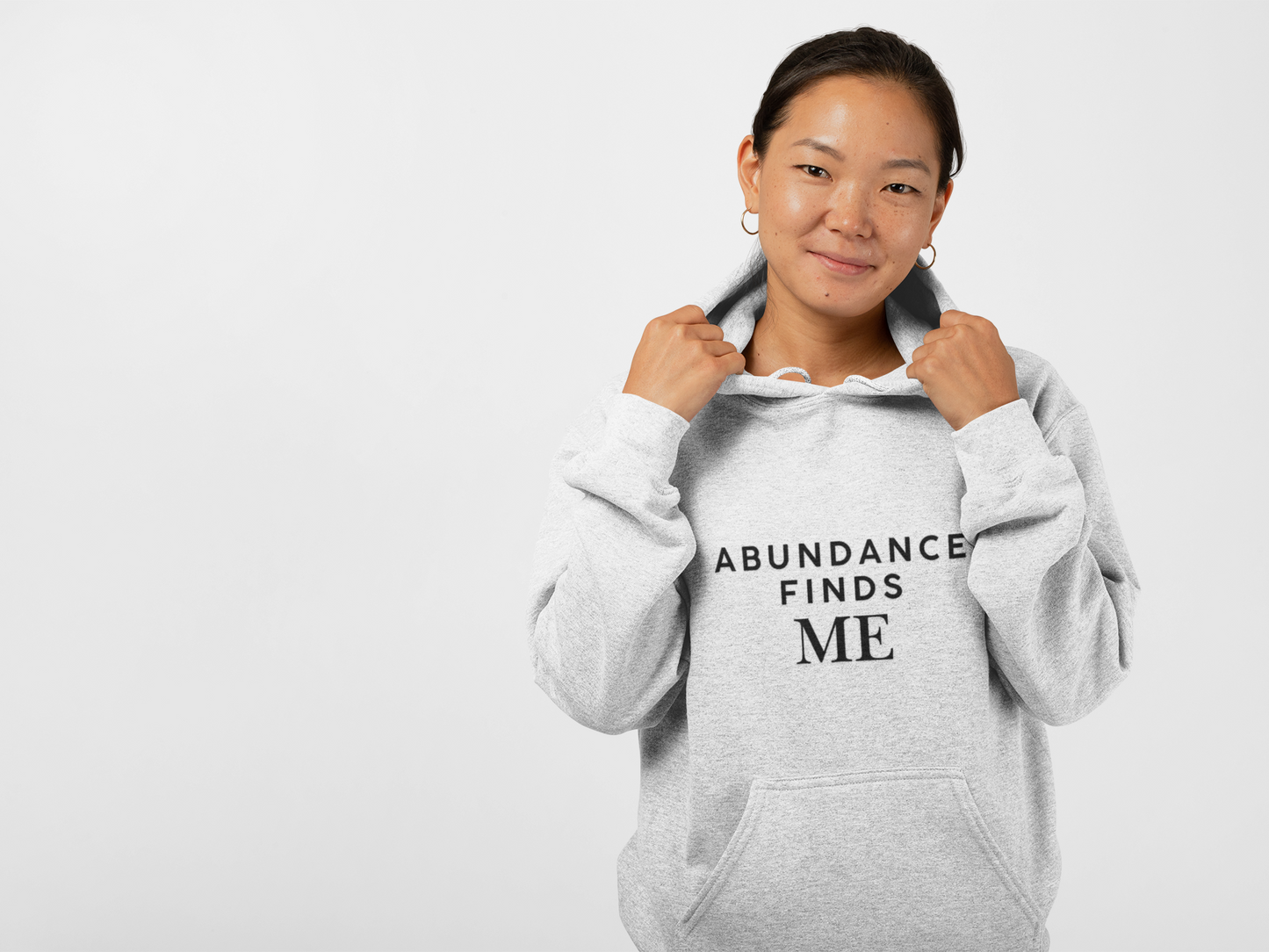 Abundance Finds Me Fleece Hoodie - Cozy Inspirational