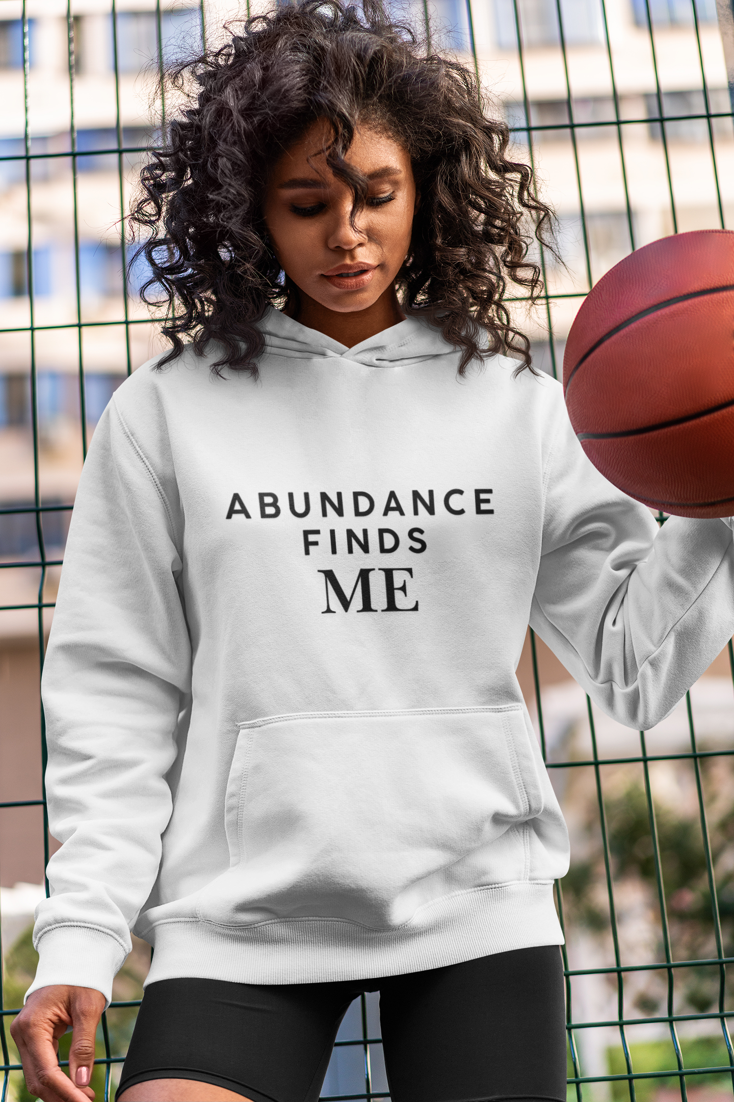 Abundance Finds Me Fleece Hoodie - Cozy Inspirational