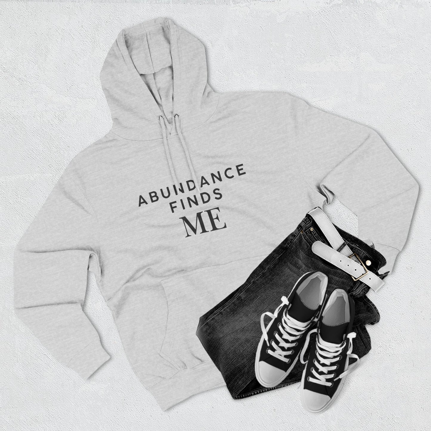 Abundance Finds Me Fleece Hoodie - Cozy Inspirational